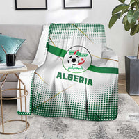 Algeria Soccer Blanket with Desert Warriors Text and National Flag Design