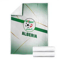 Algeria Soccer Blanket with Desert Warriors Text and National Flag Design