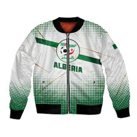 Algeria Soccer Bomber Jacket with Desert Warriors Text and National Flag Design