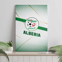 Algeria Soccer Canvas Wall Art with Desert Warriors Text and National Flag Design