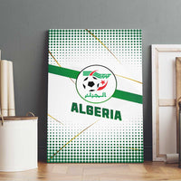 Algeria Soccer Canvas Wall Art with Desert Warriors Text and National Flag Design