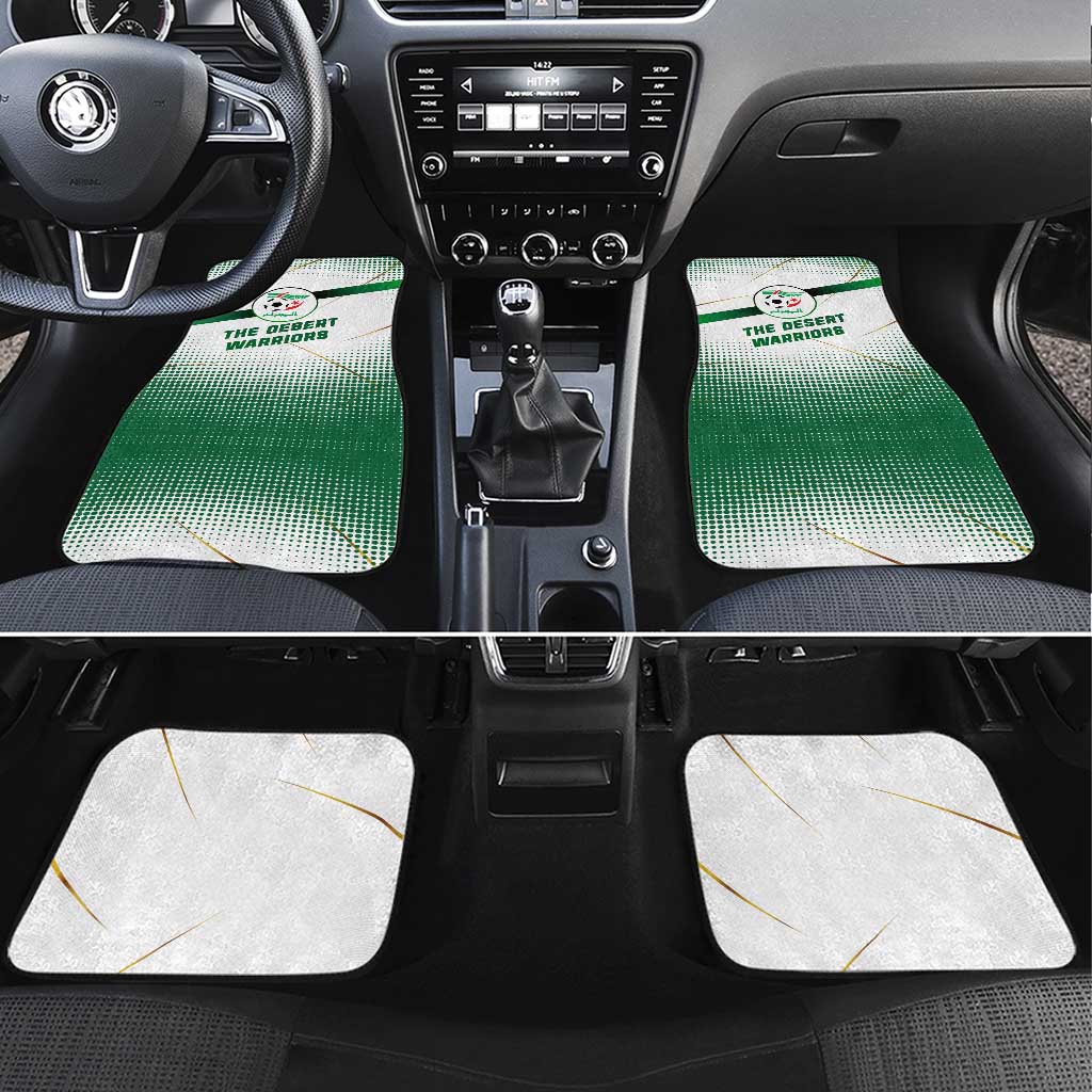 Algeria Soccer Car Mats with Desert Warriors Text and National Flag Design