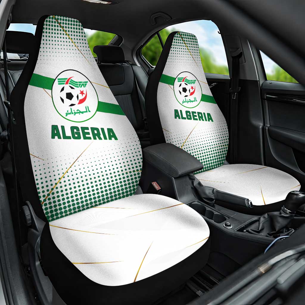 Algeria Soccer Car Seat Cover with Desert Warriors Text and National Flag Design