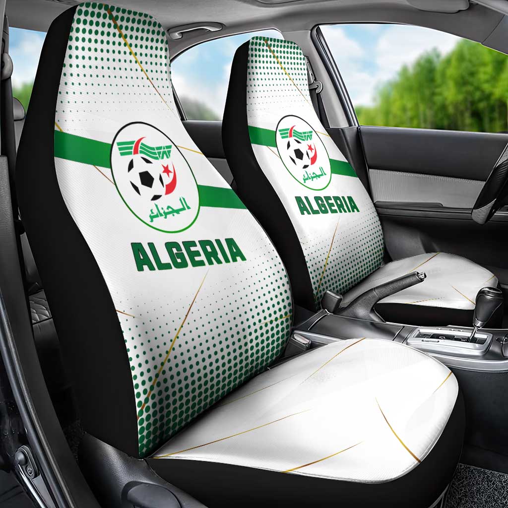 Algeria Soccer Car Seat Cover with Desert Warriors Text and National Flag Design