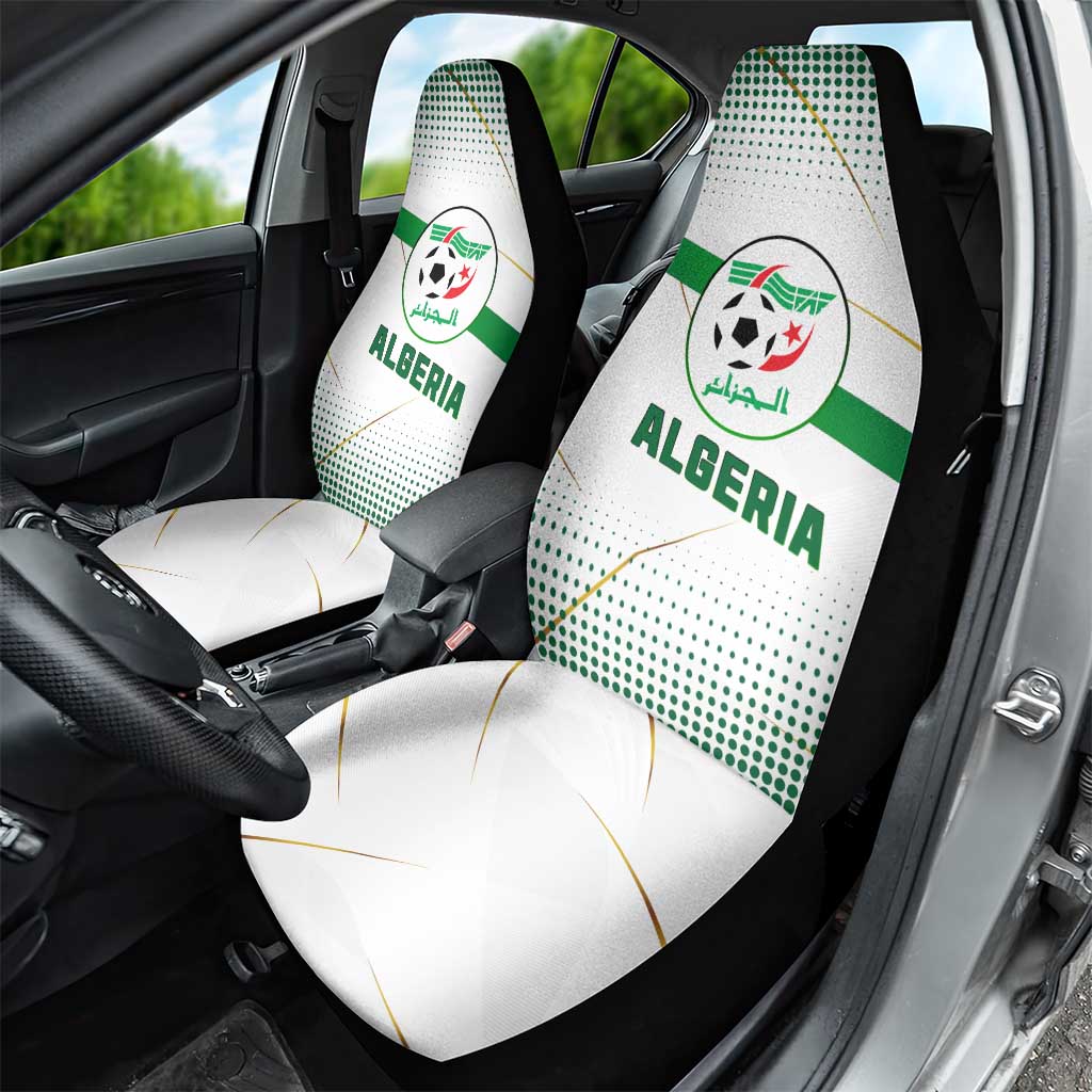 Algeria Soccer Car Seat Cover with Desert Warriors Text and National Flag Design