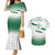 Algeria Soccer Couples Matching Mermaid Dress and Hawaiian Shirt with Desert Warriors Text and National Flag Design