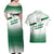 Algeria Soccer Couples Matching Off Shoulder Maxi Dress and Hawaiian Shirt with Desert Warriors Text and National Flag Design