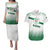 Algeria Soccer Couples Matching Puletasi and Hawaiian Shirt with Desert Warriors Text and National Flag Design