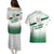 Algeria Soccer Couples Matching Puletasi and Hawaiian Shirt with Desert Warriors Text and National Flag Design