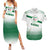 Algeria Soccer Couples Matching Summer Maxi Dress and Hawaiian Shirt with Desert Warriors Text and National Flag Design