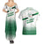 Algeria Soccer Couples Matching Summer Maxi Dress and Hawaiian Shirt with Desert Warriors Text and National Flag Design