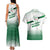 Algeria Soccer Couples Matching Tank Maxi Dress and Hawaiian Shirt with Desert Warriors Text and National Flag Design