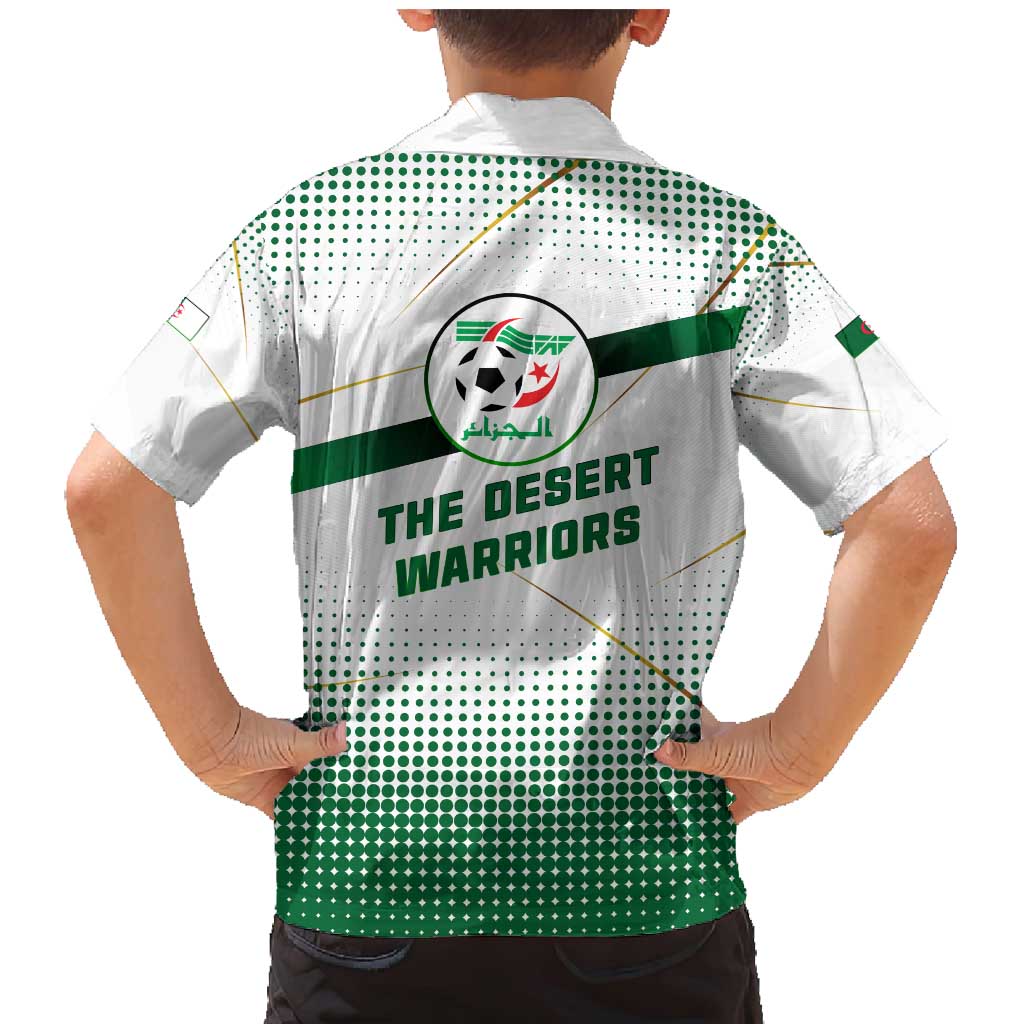 Algeria Soccer Family Matching Mermaid Dress and Hawaiian Shirt with Desert Warriors Text and National Flag Design