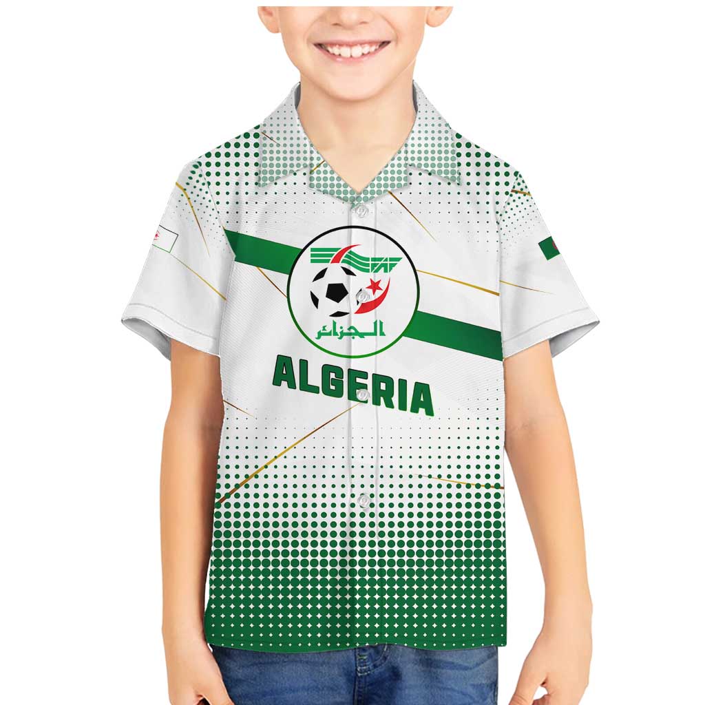 Algeria Soccer Family Matching Mermaid Dress and Hawaiian Shirt with Desert Warriors Text and National Flag Design