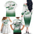 Algeria Soccer Family Matching Off The Shoulder Long Sleeve Dress and Hawaiian Shirt with Desert Warriors Text and National Flag Design