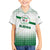 Algeria Soccer Family Matching Off The Shoulder Long Sleeve Dress and Hawaiian Shirt with Desert Warriors Text and National Flag Design