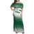 Algeria Soccer Family Matching Off Shoulder Maxi Dress and Hawaiian Shirt with Desert Warriors Text and National Flag Design