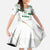 Algeria Soccer Family Matching Puletasi and Hawaiian Shirt with Desert Warriors Text and National Flag Design
