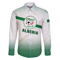 Algeria Soccer Family Matching Short Sleeve Bodycon Dress and Hawaiian Shirt with Desert Warriors Text and National Flag Design