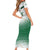 Algeria Soccer Family Matching Short Sleeve Bodycon Dress and Hawaiian Shirt with Desert Warriors Text and National Flag Design