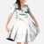 Algeria Soccer Family Matching Tank Maxi Dress and Hawaiian Shirt with Desert Warriors Text and National Flag Design