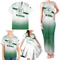 Algeria Soccer Family Matching Tank Maxi Dress and Hawaiian Shirt with Desert Warriors Text and National Flag Design