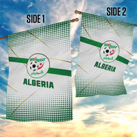 Algeria Soccer Garden Flag with Desert Warriors Text and National Flag Design