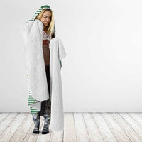 Algeria Soccer Hooded Blanket with Desert Warriors Text and National Flag Design