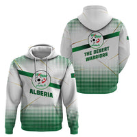 Algeria Soccer Hoodie with Desert Warriors Text and National Flag Design