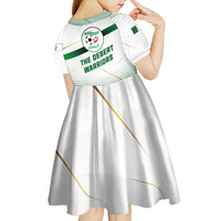 Algeria Soccer Kid Short Sleeve Dress with Desert Warriors Text and National Flag Design