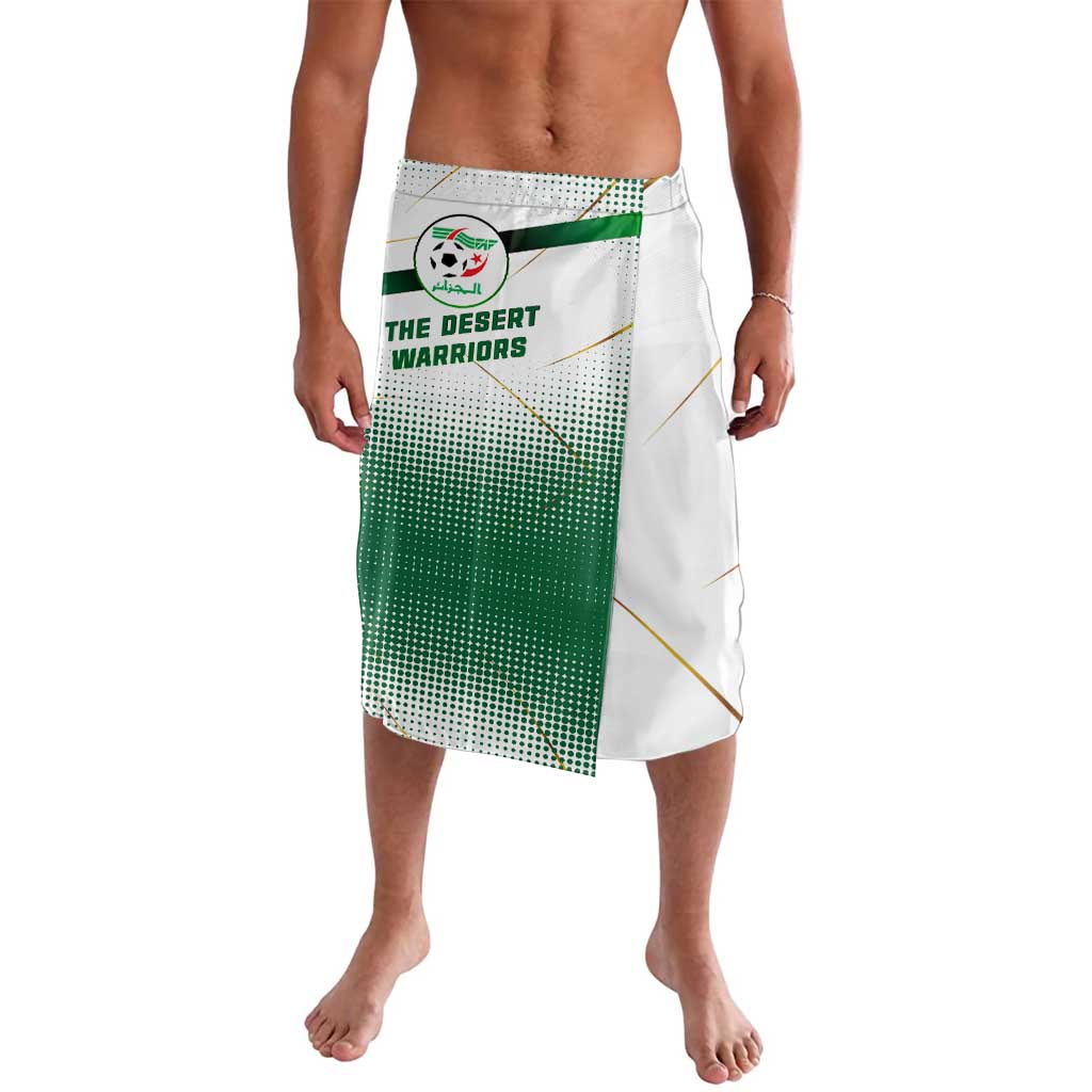 Algeria Soccer Lavalava with Desert Warriors Text and National Flag Design