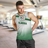 Algeria Soccer Men Tank Top with Desert Warriors Text and National Flag Design