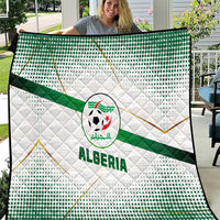 Algeria Soccer Quilt with Desert Warriors Text and National Flag Design