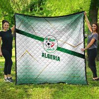 Algeria Soccer Quilt with Desert Warriors Text and National Flag Design