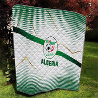 Algeria Soccer Quilt with Desert Warriors Text and National Flag Design