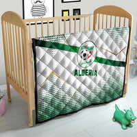 Algeria Soccer Quilt with Desert Warriors Text and National Flag Design