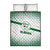 Algeria Soccer Quilt Bed Set with Desert Warriors Text and National Flag Design
