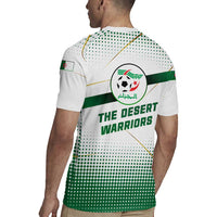 Algeria Soccer Rugby Jersey with Desert Warriors Text and National Flag Design