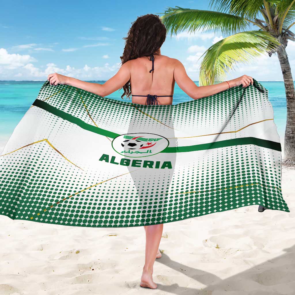 Algeria Soccer Sarong with Desert Warriors Text and National Flag Design