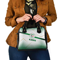 Algeria Soccer Shoulder Handbag with Desert Warriors Text and National Flag Design
