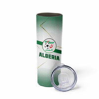 Algeria Soccer Skinny Tumbler with Desert Warriors Text and National Flag Design