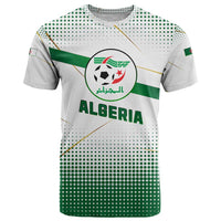 Algeria Soccer T Shirt with Desert Warriors Text and National Flag Design