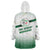 Algeria Soccer Wearable Blanket Hoodie with Desert Warriors Text and National Flag Design