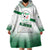 Algeria Soccer Wearable Blanket Hoodie with Desert Warriors Text and National Flag Design