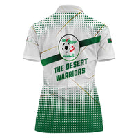 Algeria Soccer Women Polo Shirt with Desert Warriors Text and National Flag Design