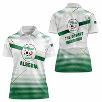 Algeria Soccer Women Polo Shirt with Desert Warriors Text and National Flag Design