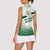 Algeria Soccer Women Sleeveless Polo Shirt with Desert Warriors Text and National Flag Design