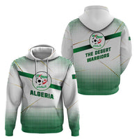 Algeria Soccer Zip Hoodie with Desert Warriors Text and National Flag Design