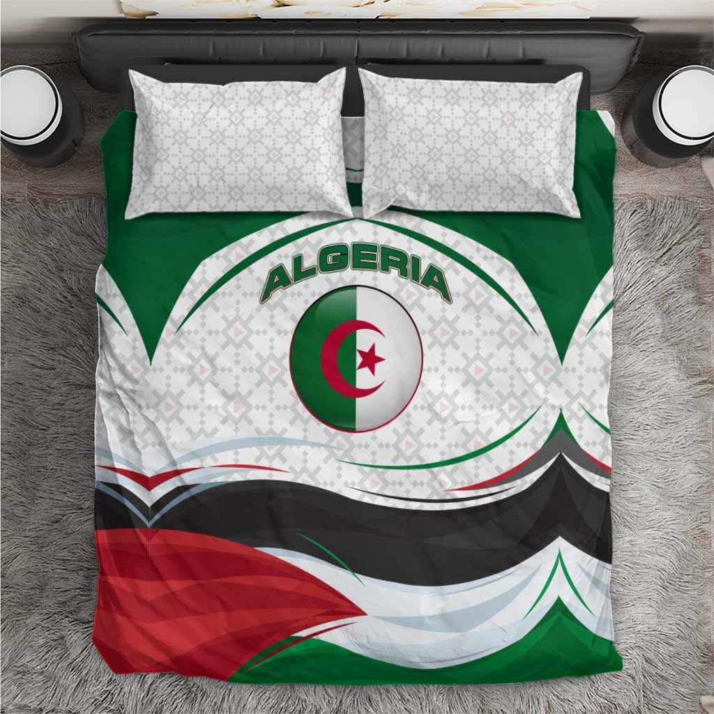 Algeria Bedding Set with National Flag and Coat of Arms Crest Design
