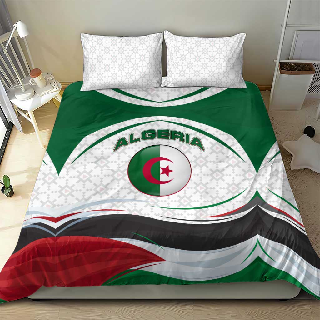 Algeria Bedding Set with National Flag and Coat of Arms Crest Design